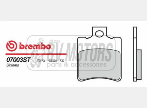 Тормозные колодки BREMBO BRM 0700334 (ST)