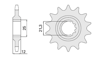 Приводная звезда HUSQVARNA / HUSABERG CHT 82313K (JTF823.13)