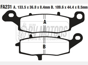Тормозные колодки EBC FA231V	