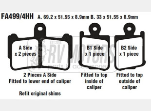 Тормозные колодки EBC FA499/4HH