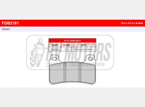 Тормозные колодки FERODO FDB2181XRAC