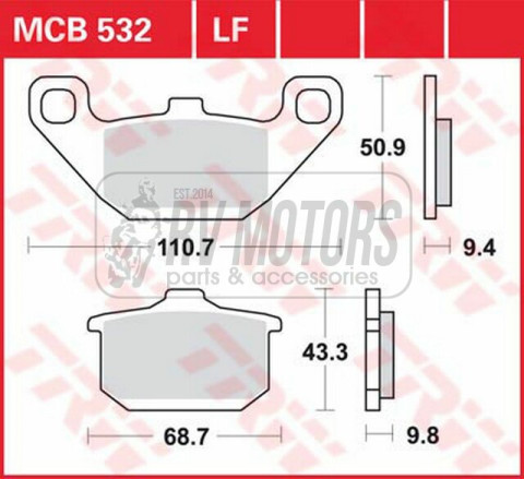 Тормозные колодки TRW LUCAS MCB532