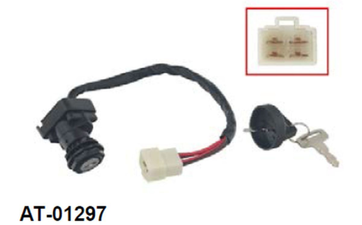 Замок зажигания POLARIS TRAIL BLAZER 250 / SPORT 400 / XPLORER 400 / MAGMUM 500 / WORKER 500 '99, BIG BOSS 400L '97, SPORTSMAN 400/500 '96-'98, MAGNUM 425 '97-'98 (OEM: 4110209) BRONCO AT-01297