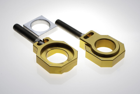 Натяжитель приводной цепи KTM SX/SXF 125-450 '13-19, HUSQVARNA TC 125/250 / FC 250/350/450 '15-18 золотой ACCEL AB27G