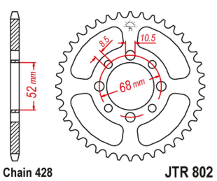 Приводная звезда SUZUKI TS 100/125 '82-84, DR 100 '83-90 JT JTR804.42