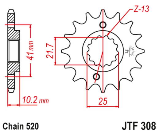 Приводная звезда HONDA NX 650, FX 650, YAMAHA XT 660, FMX JT JTF308.16