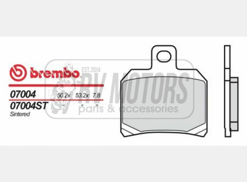 Тормозные колодки BREMBO BRM 07004