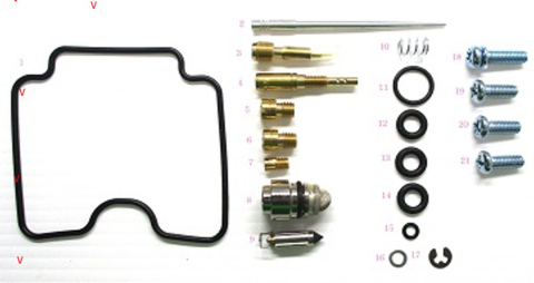 Ремкомплект карбюратора YAMAHA YFM 350 GRIZZLY RAPTOR '07-'11, YFM 350BA/FA BRUIN '04-'06 BEARING WORX CK90610 (26-1264)