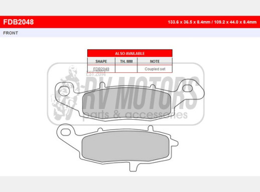 Гальмівні колодки FERODO FDB2048P