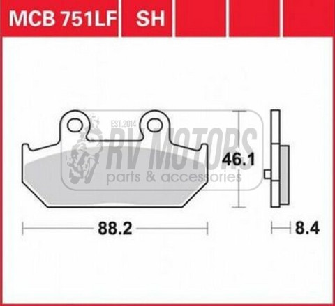 Тормозные колодки TRW LUCAS MCB751