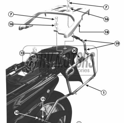 Крепления под боковые кофры KAPPA Monokey Honda Transalp (00-07) KL167