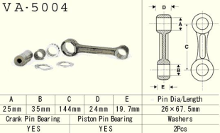 Шатун HONDA CR 500 '87-'01 VESRAH VA-5004