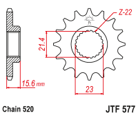 Приводная звезда JT JTF577.16 (PBR 441)