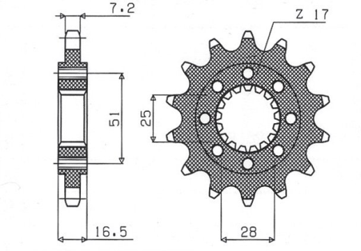 Привідна зірка SUNSTAR 42716 (JTF1904.16)