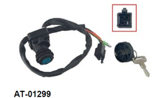 Замок зажигания SUZUKI LT-Z 50 '06-'19, LT 80 QUADSPORT '87-'06 (OEM: 37110-40B00/37110-40B01) BRONCO AT-01299