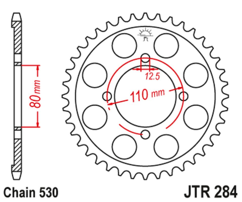 Приводная звезда HONDA CB 650 Z,A,B,C '79-'82 JT JTR284.38