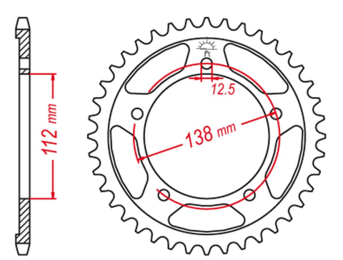 Приводная звезда HONDA XL1000V VARADERO '99-'13 JT JTR1304.47ZBK
