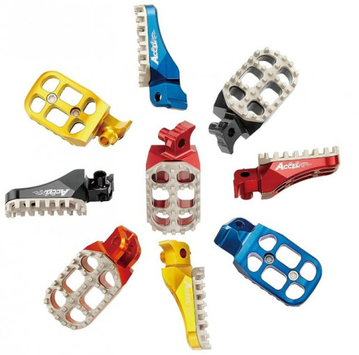 Підніжки KAWASAKI KXF250 &#39;05-17, KXF450 07-17 ACCEL AFP301BK чорні