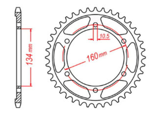 Приводная звезда HONDA CBR 600RR '03-'06 (PC37) MTX 11-MBW-42 (JTR1307.42)
