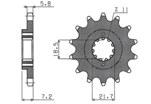 Приводная звезда HONDA CBF 250, XR 250R SUNSTAR SUN36113 (JTF1321.13)