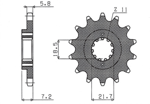 Приводная звезда HONDA CBF 250, XR 250R SUNSTAR SUN36113 (JTF1321.13)