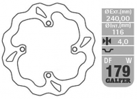 Тормозной диск GALFER задний плавающий KAWASAKI KX/KXF (04-14) (240X116X4) DF179W