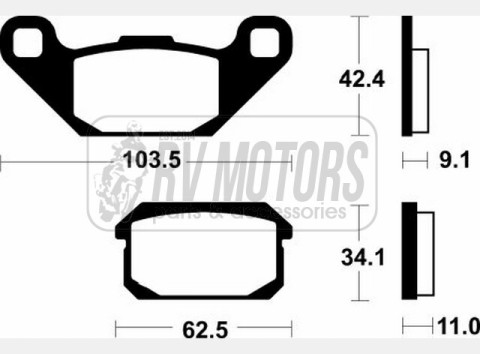 Тормозные колодки SBS 848SI