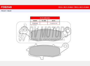 Тормозные колодки FERODO FDB2049P