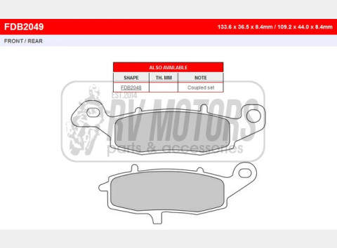 Тормозные колодки FERODO FDB2049P