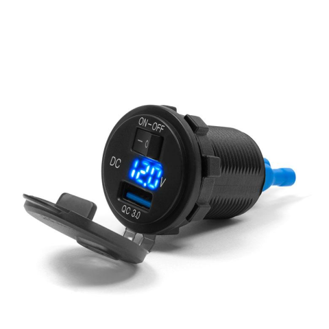 Врезное USB зарядное с вольтметром BIKETEC BTMUS13