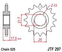 Приводная звезда JT JTF297.15 (PBR 2041)