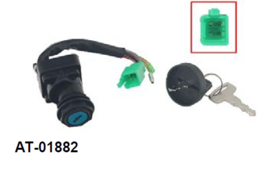 Замок зажигания SUZUKI LT-F 250 QUAD RUNNER '99-'02, LT-4WD/4WDX '87-'98 (OEM: 37110-19B01, 37110-19B02, 37110-19B03) BRONCO AT-01882