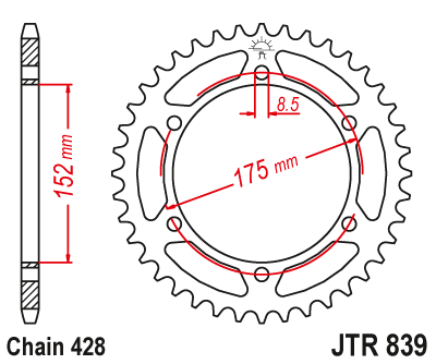 Привідна зірка CHT 844.55 (JTR 839.55)
