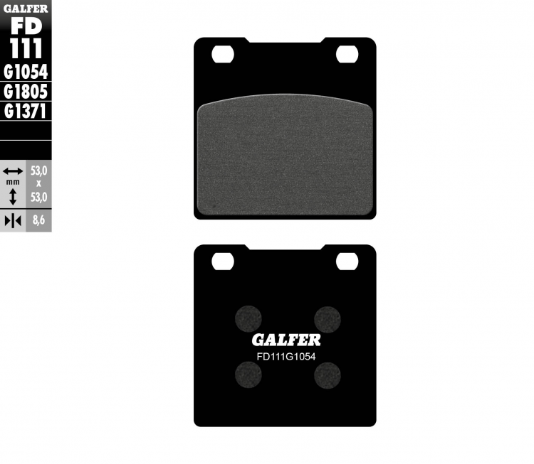 Тормозные колодки GALFER FD111G1054 (FA63/FA161)