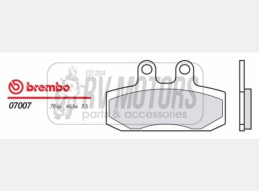 Гальмівні колодки BREMBO BRM 07007