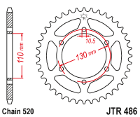 Приводная звезда JT JTR486.47 (PBR 504)