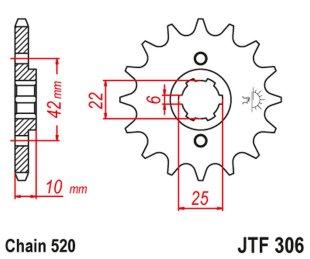 Приводная звезда HONDA NX 650 DOMINATOR '88 JT JTF306.14
