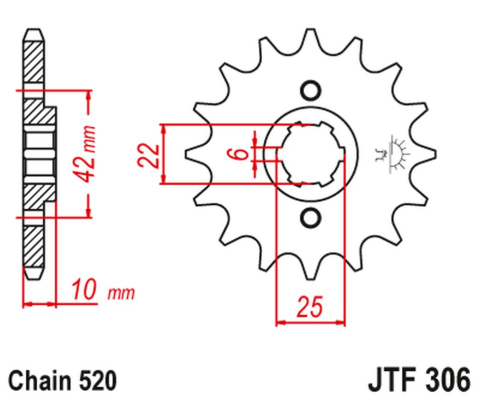 Приводная звезда HONDA NX 650 DOMINATOR '88 JT JTF306.14