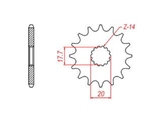Приводная звезда YAMAHA XT 600 '89-'98, XTZ 660 '91-'98 MTX 10-2NX-15 (JTF577.15)