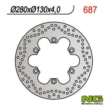 Гальмівний диск NG передній KAWASAKI ER 5, GPZ 750/900 (280x130x4,5) NG687
