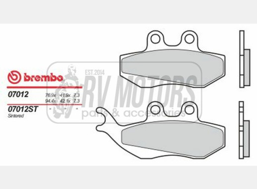 Гальмівні колодки BREMBO BRM 07012XS