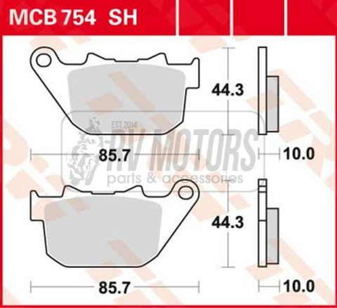 Тормозные колодки TRW LUCAS MCB754SH