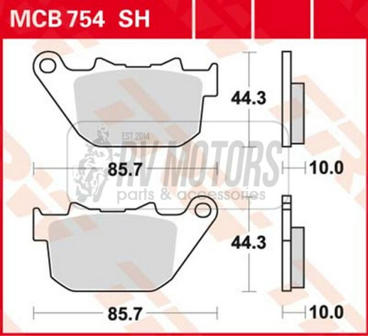 Гальмівні колодки TRW LUCAS MCB754SH