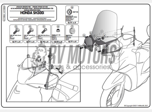Кріплення вітрового скла Kappa SH 300I (11-14) A1100A
