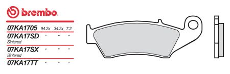 Тормозные колодки Brembo 07KA17SD FA185R