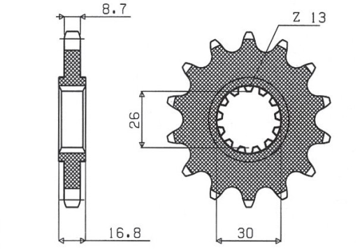 Привідна зірка SUNSTAR 52216 (JTF333.16)