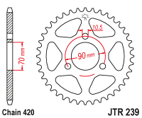 Приводная звезда JT JTR239.45 (PBR 239)