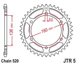 Приводная звезда JT JTR5.46 (PBR 3552)