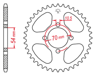 Привідна зірка HONDA CBR 125 '04-'10 JT JTR1206.42ZBK