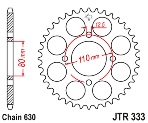 Приводная звезда HONDA CB 750 F '77-80' JT JTR333.38
